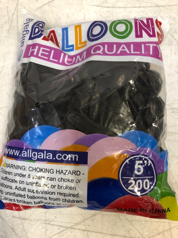 Photo 3 of Allgala 200 Count 5 Inch Helium Grade Premium Latex Balloons-Deep Purple-BL52217