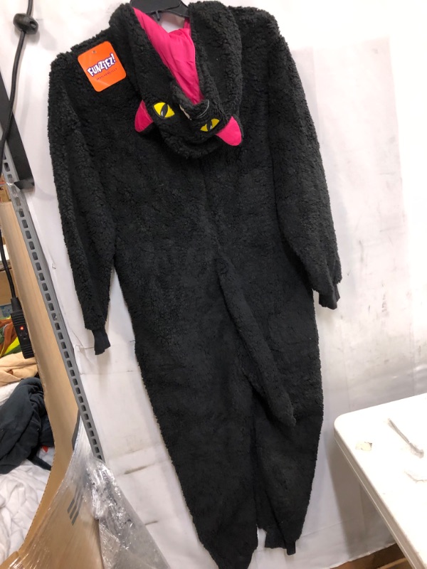 Photo 3 of Adult Black Cat Onesie MEDIUM