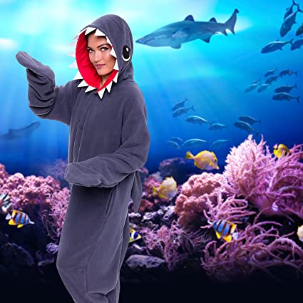 Photo 1 of Adult Onesie Halloween Costume - Animal and Sea Creature - Plush One Piece Cosplay Suit for Adults, Women and Men FUNZIEZ!
