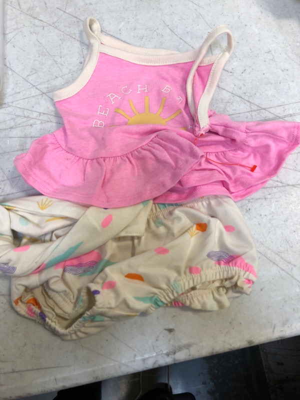 Photo 1 of Baby Girls' Beach Baby Top & Bottom Set with Headband - Cat & Jack™, SIZE NB 