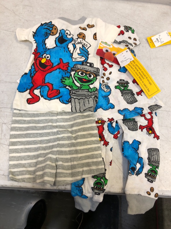 Photo 2 of Baby Boys' 4pc Sesame Street Pajama Set - 12 M 