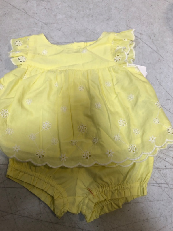 Photo 2 of Baby Girls' Eyelet Bloomer Top & Bottom Set - SIZE 3-6 M