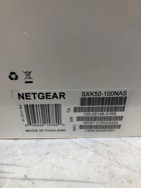 Photo 3 of NETGEAR Orbi Pro WiFi 6 Tri-Band Mesh System (SXK50), Router with 1 Satellite Extender for Business or Home, VLAN, QoS, Coverage up to 5,000 sq. ft, 75 Devices, AX5400 802.11 AX (up to 5.4Gbps) AX5400 | 2 Pack