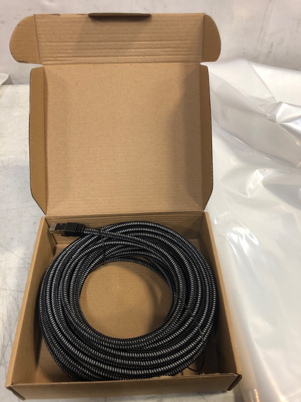 Photo 2 of Amazon Basics Braided RJ45 Cat-7 Gigabit Ethernet Patch Internet Cable - 50 Feet 50-Foot