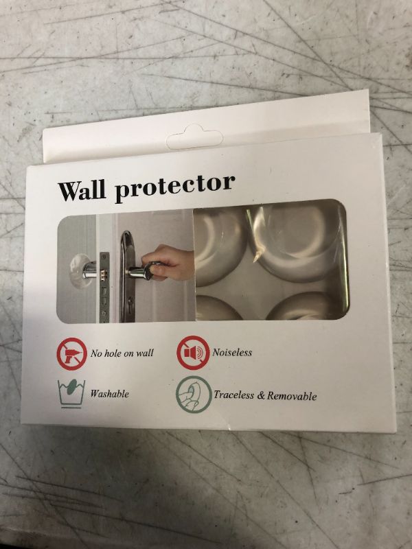 Photo 2 of 2" Door Stoppers Wall Protector,6pcs Wall Protectors from Door Knobs, Reusable Door Bumpers for Walls,Rubber Wall Protector with Self Strong Adhesive,Door Handle Protector for Home Office (Clear) 2"- 6PCS