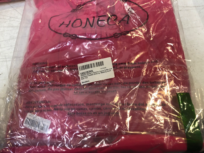 Photo 1 of HONECA Mini Dresses with Sleeveless Cocktail Dress for Women Party Rose Pink SIZE Medium