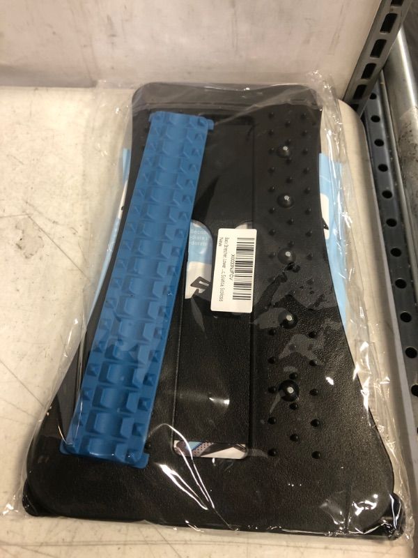 Photo 2 of Back Stretcher, Spine Deck Back Stretcher for Lower Back, 3-Level Back Cracker - Black/Blue
