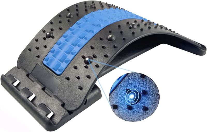 Photo 1 of Back Stretcher, Spine Deck Back Stretcher for Lower Back, 3-Level Back Cracker - Black/Blue
