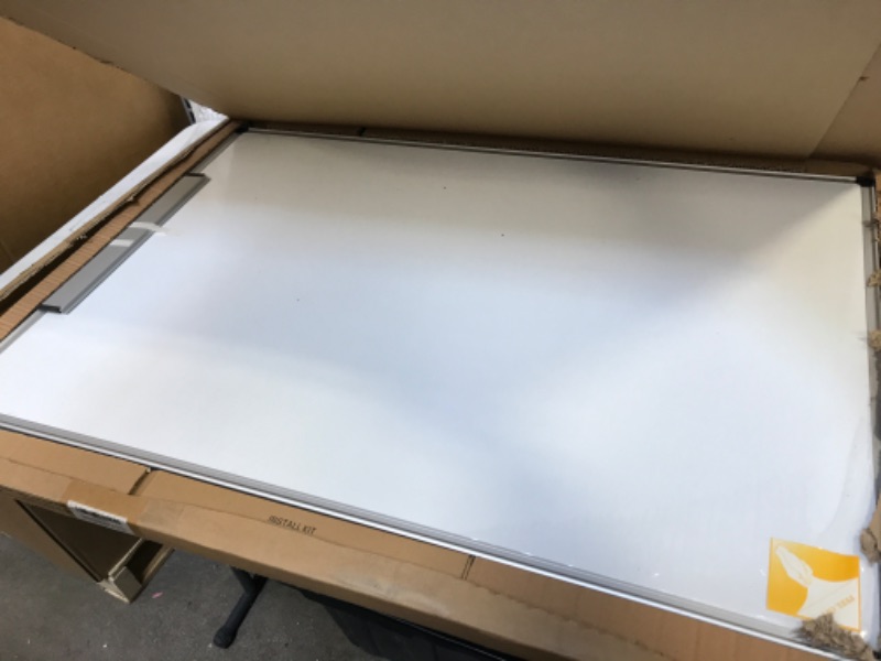 Photo 2 of XBoard Magnetic Dry Erase Board/Whiteboard, 36 X 24 Inches, Double Sided White Board,1 Dry Eraser & 3 Dry Erase Markers & 4 Push Pin Magnets 36" x 24"