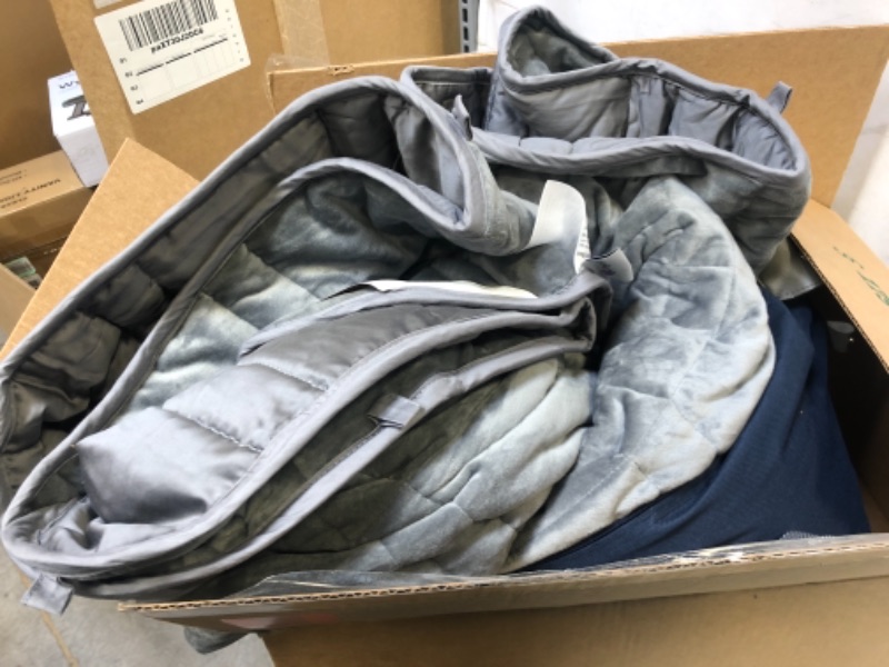 Photo 1 of OMYSTYLE King Size Weighted Blanket 20lbs(88''x104''), Reversible Weighted Blanket with Warm Short Plush and Cooling Tencel Fabric for All Season Use - Carry Bag Included