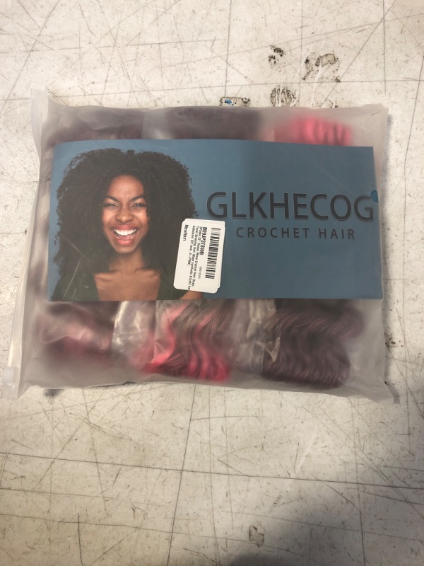 Photo 2 of 3Pasks 22" Ocean Wave Crochet Hair Deep Twist Braiding Hair Wave synthetic Braids hair extension (22 inch, 4-PINK) 22 Inch 4-PINK