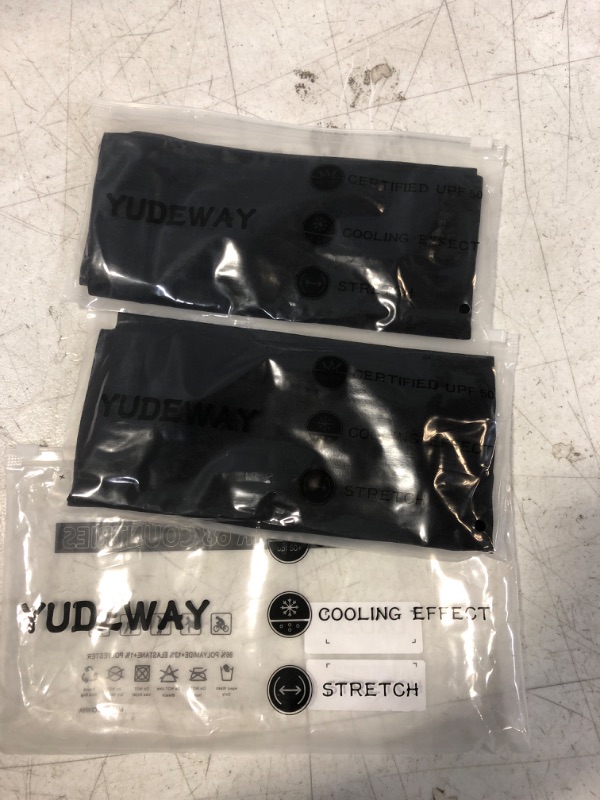 Photo 2 of YUDEWAY UV Sun Protection Cooling Arm Sleeves Plus Size Unisex UPF 50 Sun Protection Sleeves 2 Pairs-black+deep Grey