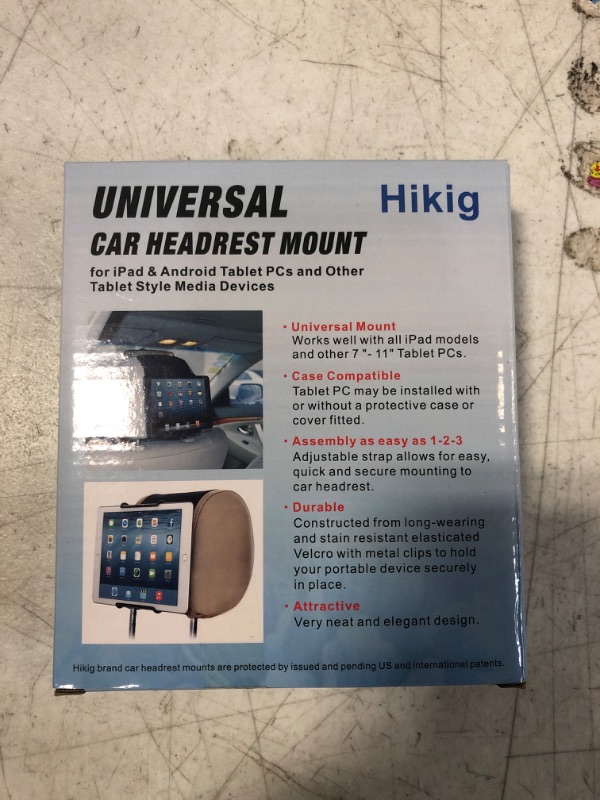 Photo 1 of Car Headrest Tablet Holder - Easyget Headrest Stand Compatible with iPad Pro Air Mini, Galaxy Tabs, Tablet Holder for Kids in Back Seats, Anti-Slip Strap,Angle-Adjustable/ Fits All 7 - 11 Inch Tablets