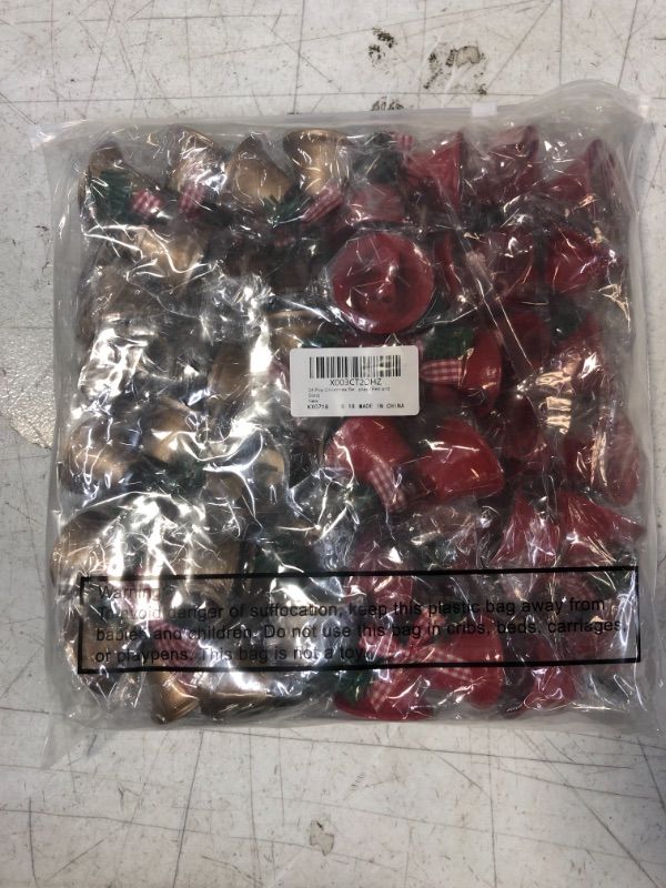 Photo 1 of 24 pcs christmas bells red and gold 