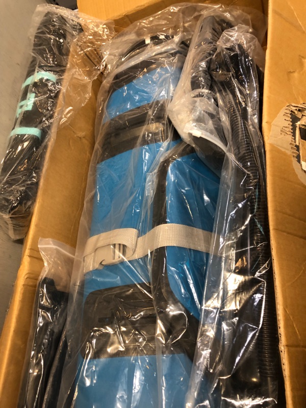 Photo 5 of MYBOAT 11'×33"×6" Extra Wide Inflatable Paddle Board, Stand Up Paddle Board, Sup Board with Safety Handles, 3 Removable Fins, Backpack, Hand Pump, Strong Paddle, 5L Waterproof Bag, Safety Leash Cool Green
DAMAGE TO PACKAGE
