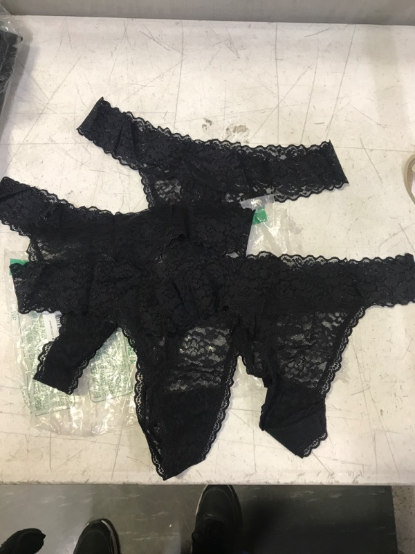 Photo 1 of Amazon black lace thong size XL 4pack 