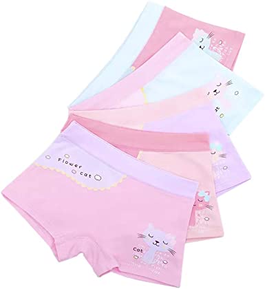 Photo 1 of Core Pretty Girls Cotton Underwear Soft Boy Shorts Kids Boxer Briefs Panties(Pack of 5) size 4-6 T