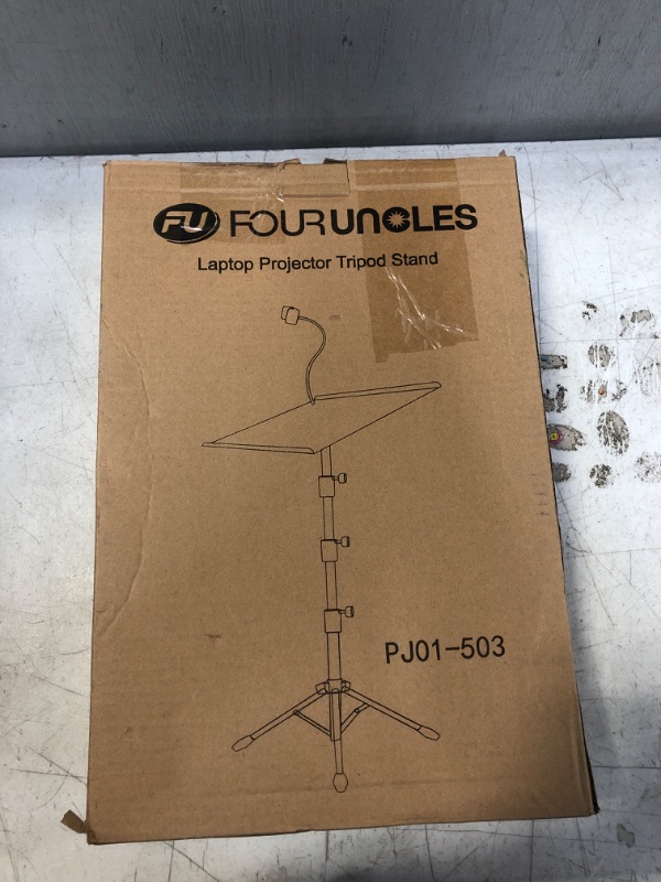Photo 1 of Projector Tripod Stand - Laptop Tripod Adjustable Height 23 to 63 Inch DJ Mixer Stand Up Desk The Outdoor Computer Desk Stand Portable with Gooseneck Phone Holder?Apply to Stage or Studio