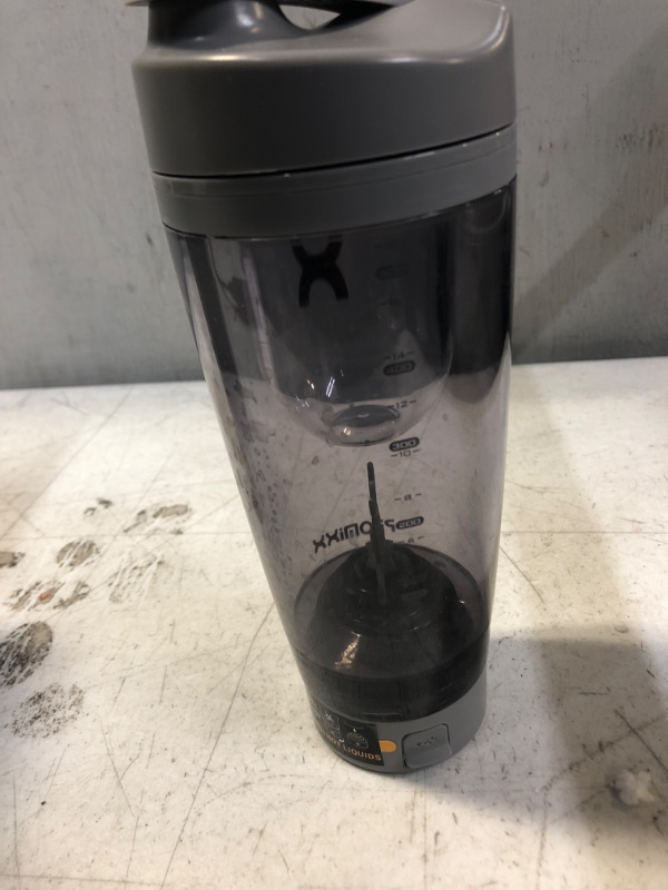 Photo 1 of Promixx Pro Shaker Bottle | Rechargeable, Powerful for Smooth Protein Shakes | includes Supplement Storage - BPA Free | 20oz Cup (Cool Gray)