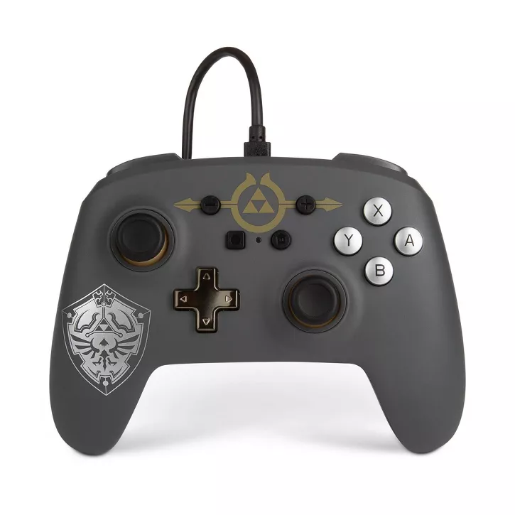 Photo 1 of PowerA Enhanced Wired Controller for Nintendo Switch Legend of Zelda Hylian Shield

