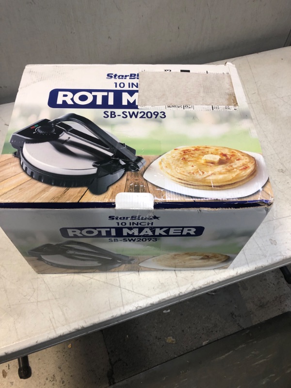 Photo 2 of 10inch Roti Maker by StarBlue with FREE Roti Warmer - The automatic Stainless Steel Non-Stick Electric machine to make Indian style Chapati, Tortilla, Roti AC 110V 50/60Hz 1200W SB-SW2093