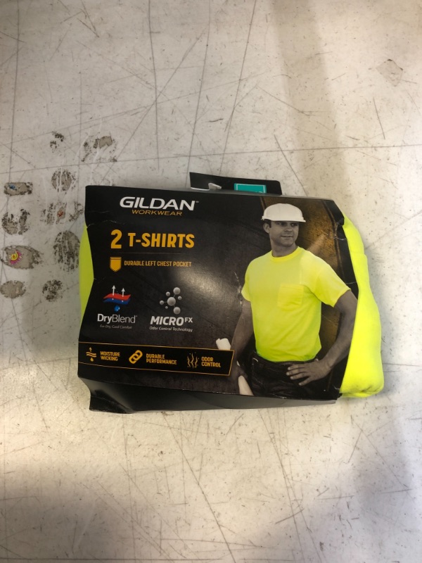 Photo 2 of Gildan Adult Men s DryBlend Workwear T-Shirts with Pocket 2-Pack  -- SIZE XL --
