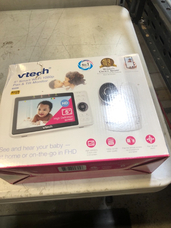 Photo 2 of VTech Upgraded Smart WiFi Baby Monitor VM901, 5-inch 720p Display, 1080p Camera, HD NightVision, Fully Remote Pan Tilt Zoom, 2-Way Talk, Free Smart Phone App, Works with iOS, Android
