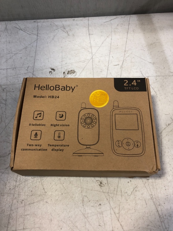 Photo 4 of HelloBaby Video Baby Monitor with Camera and Audio - Infrared Night Vision | Two-Way Talk | Room Temperature | Lullabies | Long Range and High Capacity Battery