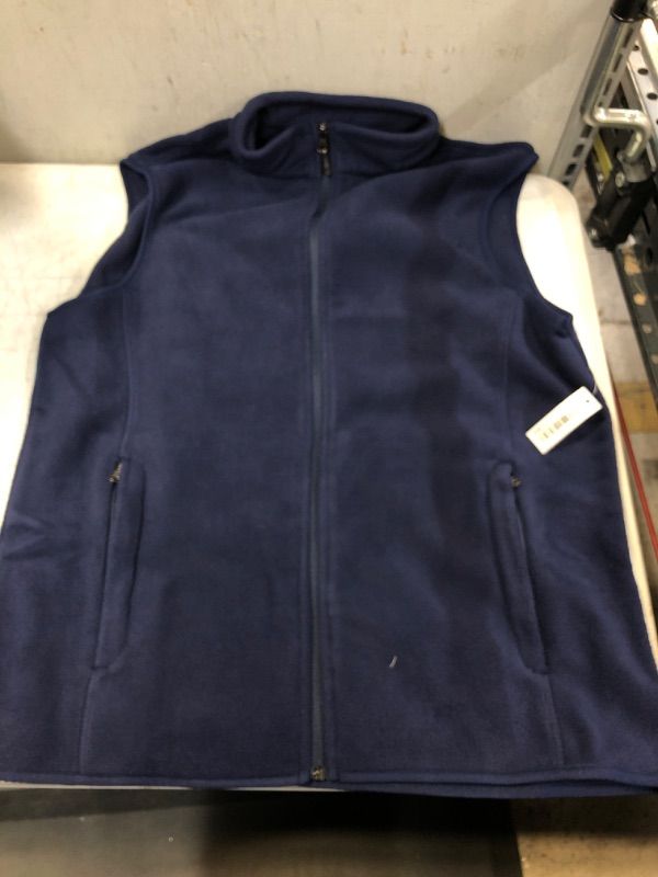 Photo 2 of Amazon Essentials Men's Full-Zip Polar Fleece Vest (Available in Big & Tall) Polyester Navy Medium