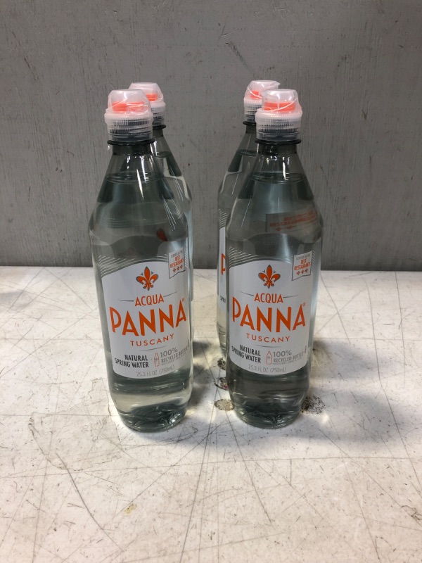 Photo 2 of Acqua Panna Spring Water, Natural, Toscana - 23 fl oz 4 pack 