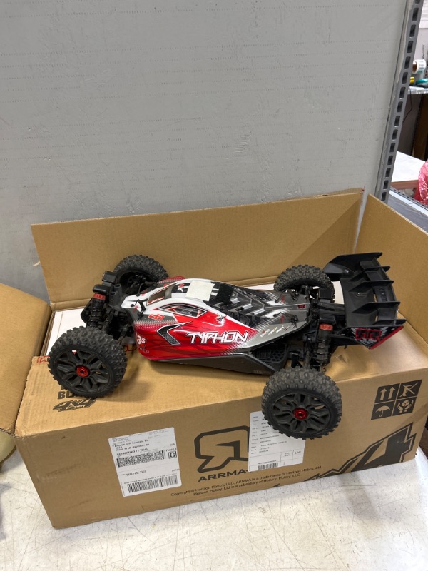 Photo 2 of 1/8 TYPHON 4WD V3 3S BLX Brushless Buggy RTR, Red