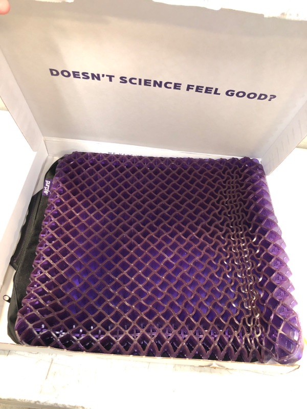 Photo 1 of Purple Royal Seat Cushion - Seat Cushion for The Car Or Office Chair - Temperature Neutral Grid