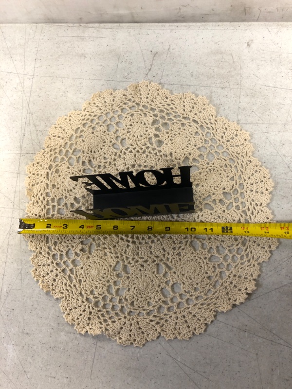 Photo 3 of 2 Item- Home Accessories. 'Home' Napkin Holder &  Handmade Crochet Round Cotton Lace Table Mat