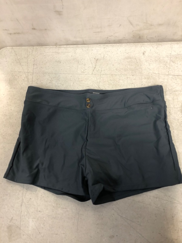 Photo 1 of Actloe Women Waistband Short Swim Bottom Side Split Board Shorts A Gray- Size Large