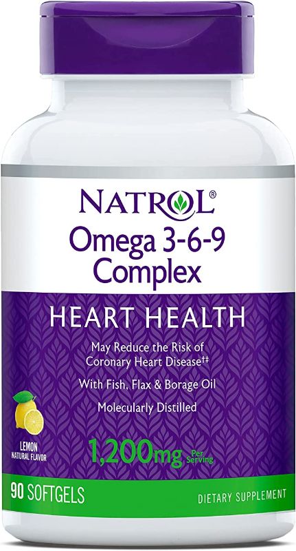 Photo 1 of Natrol Omega 3-6-9 Complex Softgels, 1,200mg, 90 Count *09/2024
