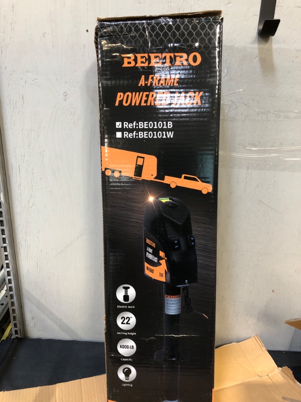 Photo 2 of BEETRO 4000 lbs Electric Trailer Jack, Power Tongue A-Frame Jack for Travel, Trailer, Camper, RV, 22" Lift, 12V DC, Black