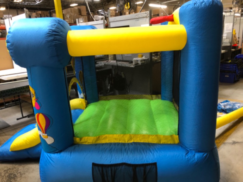 Photo 7 of ACTION AIR Bounce House, Inflatable Bouncer with Air Blower, Jumping Castle with Slide for Outdoor and Indoor, Backyard Fun *String to tighten blower was ripped off * Tested it with tape  , worked just fine * DIRTY 