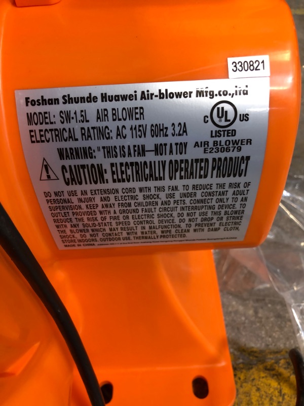 Photo 10 of ACTION AIR Bounce House, Inflatable Bouncer with Air Blower, Jumping Castle with Slide for Outdoor and Indoor, Backyard Fun *String to tighten blower was ripped off * Tested it with tape  , worked just fine * DIRTY 