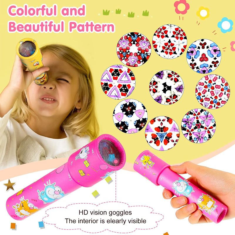 Photo 1 of 12 Pcs Classic Kaleidoscopes Old Fashioned Vintage Kaleidoscope Toys Educational Toys Stock Stuffers Bag Fillers for Boys and Girls Birthday and School Carnival Prizes, Random Patterns (Lovely Style)