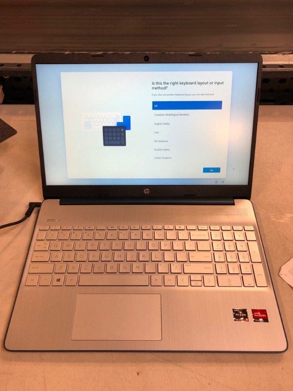 Photo 2 of HP 15 15.6" FHD IPS Laptop, AMD Ryzen 5 5500U (6-core, 4.0 GHz), Webcam, USB-C, HDMI, AMD Radeon Graphics, Blue, Full-Size Keyboard, Windows 11, Bundled with HDMI Cable (16GB RAM | 512GB SSD)