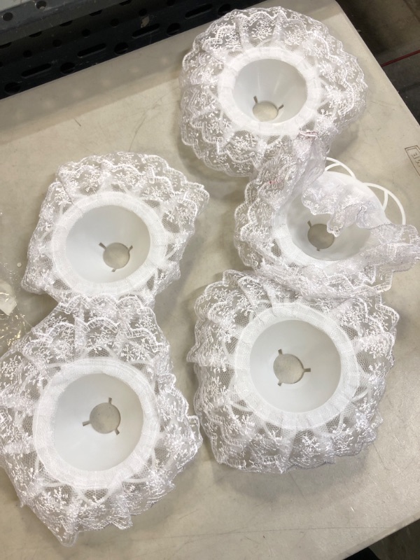 Photo 2 of 5Pcs Lace Bouquet Collar, Lace Collar DIY Bouquet Holder Wedding Bridal Bouquet Collar White Lace Decoration Bouquet Holder