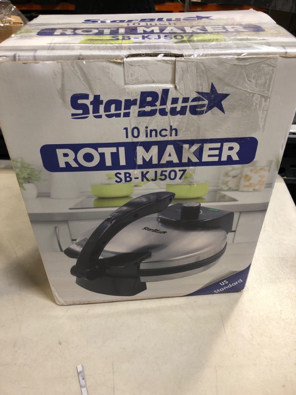 Photo 5 of 10inch Roti Maker by StarBlue with FREE Roti Warmer - The automatic Stainless Steel Non-Stick Electric machine to make Indian style Chapati, Tortilla, Roti AC 110V 50/60Hz 1500W