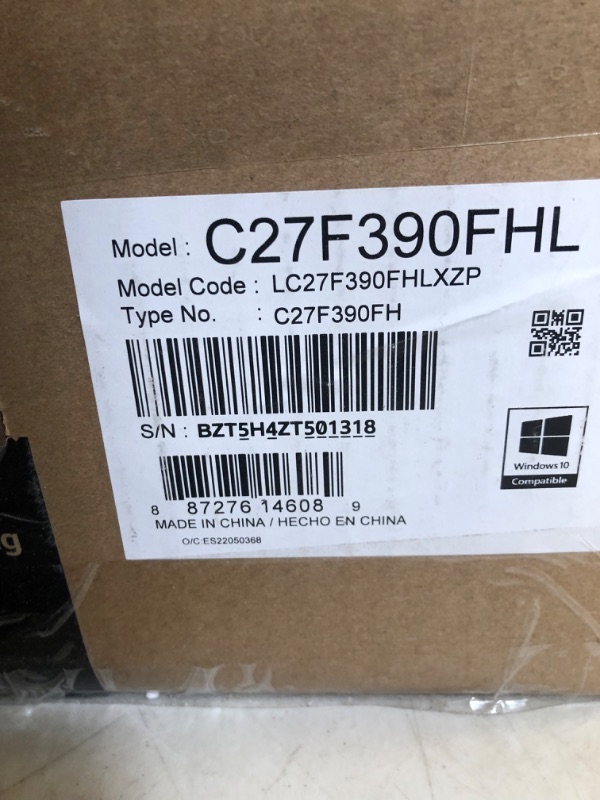Photo 8 of Samsung CF390 Series 27 inch FHD 1920x1080 Curved Desktop Monitor for Business, HDMI, VGA, VESA mountable, 3-Year Warranty, TAA (C27F390FHN), Black