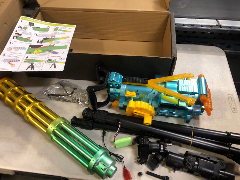 Photo 1 of ArtCreativity Electronic Gatling Toy Gun for Kids, Rapid Toy Machine Gun with Foam Suction Darts and Accessories, Kids’ Revolving Toy Gun with Automatic and Manual Mode, Great Gift Idea Gatling Gun