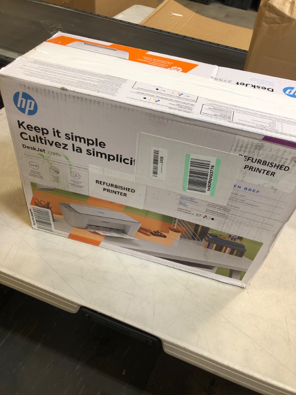 Photo 2 of HP DeskJet 2755 Wireless All-in-One Printer, Mobile Print, Scan & Copy, HP Instant Ink Ready, Works with Alexa (3XV17A)