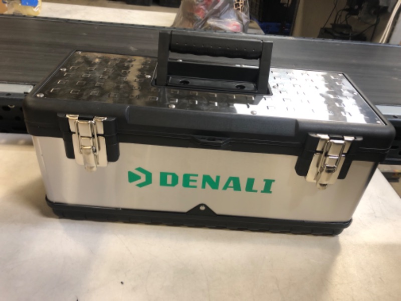 Photo 2 of Amazon Brand - Denali Tool Box with Metal Latches, 20-inch