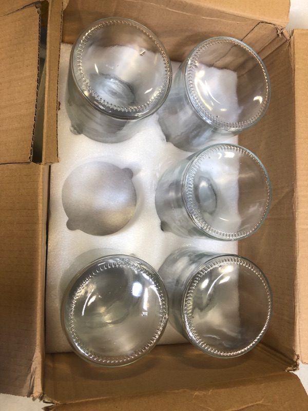 Photo 4 of 6 Pack 40 oz Clear Glass Jars with Stainless Steel Lids, 1200 ml Empty Storage Canisters , Food Storage Containers for Home Kitchen, Cookie, Candies,Coffee, Flour, Herbs, Grains. *** MISSING ONE JAR 