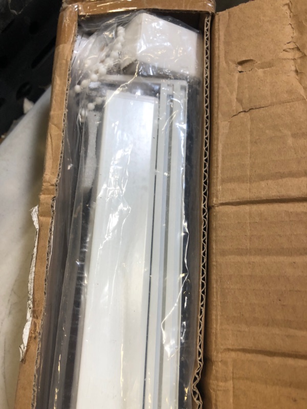 Photo 1 of LazBlinds No Tools No Drill Thermal Insulated 100% Blackout Waterproof Fabric Roller Blinds and Shades for Windows Size 33" W x 72" H, Actual Blinds Size 32.6" W x 72" H, White White 33"W x 72"H