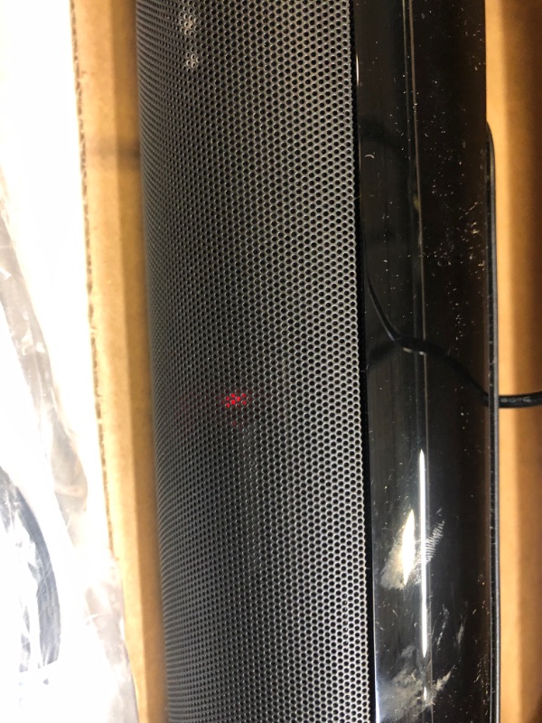 Photo 3 of Wohome Sound Bar, 38 Inch 100W Soundbar for TV with 6 Speakers, LED Display, HDMI-ARC, Bluetooth 5.0, Optical, AUX, USB Input, 110 dB 3D Surround Sound Home Theater Audio TV Speakers Systems S9920 ** UNABLE TO TEST BUT TURNS ON // DENTED //SLIGHTLY USED 
