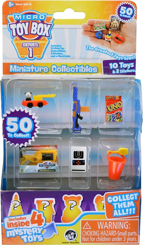 Photo 1 of Worlds Smallest Micro Toy Box Series 1 Mini Collectibles 10 Pack, Multi,Miniature
